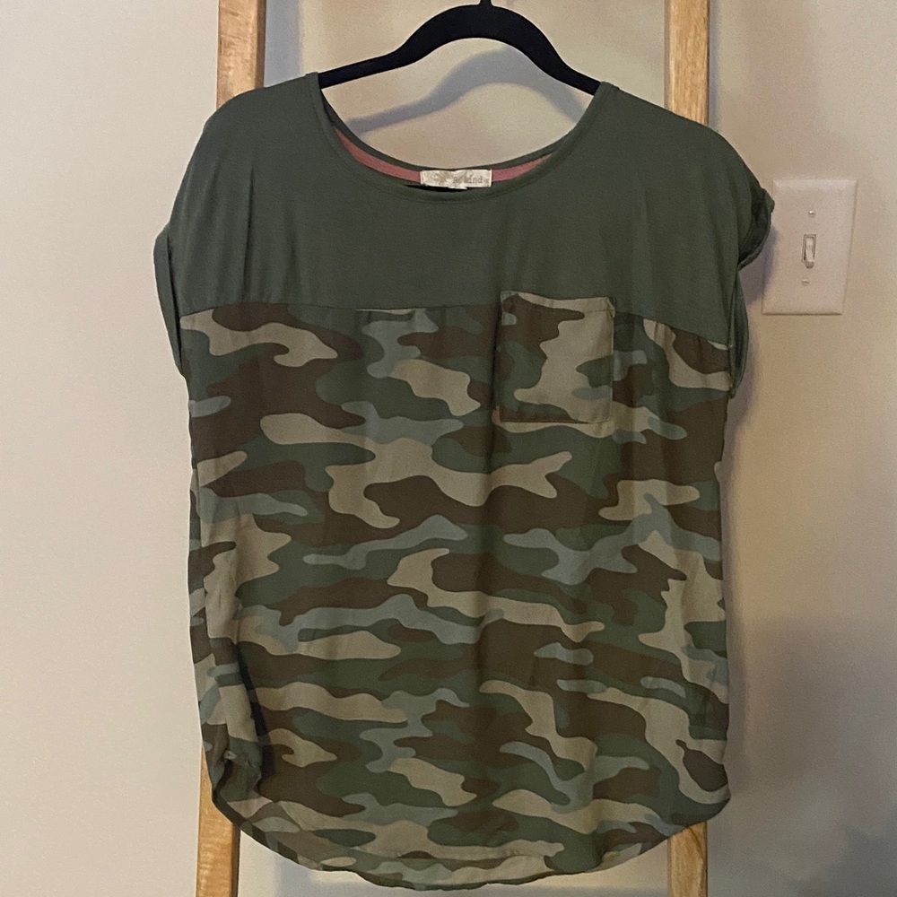Rewind Green Camo Blouse
